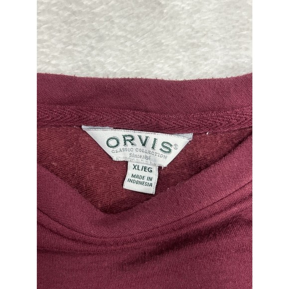 Orvis Womens Size XL Long Sleeve Crewneck Sweater Stretch Comfort Top Maroon - Picture 3 of 8